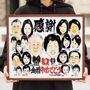 Lサイズの似顔絵