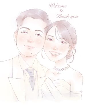 カップル記念日似顔絵