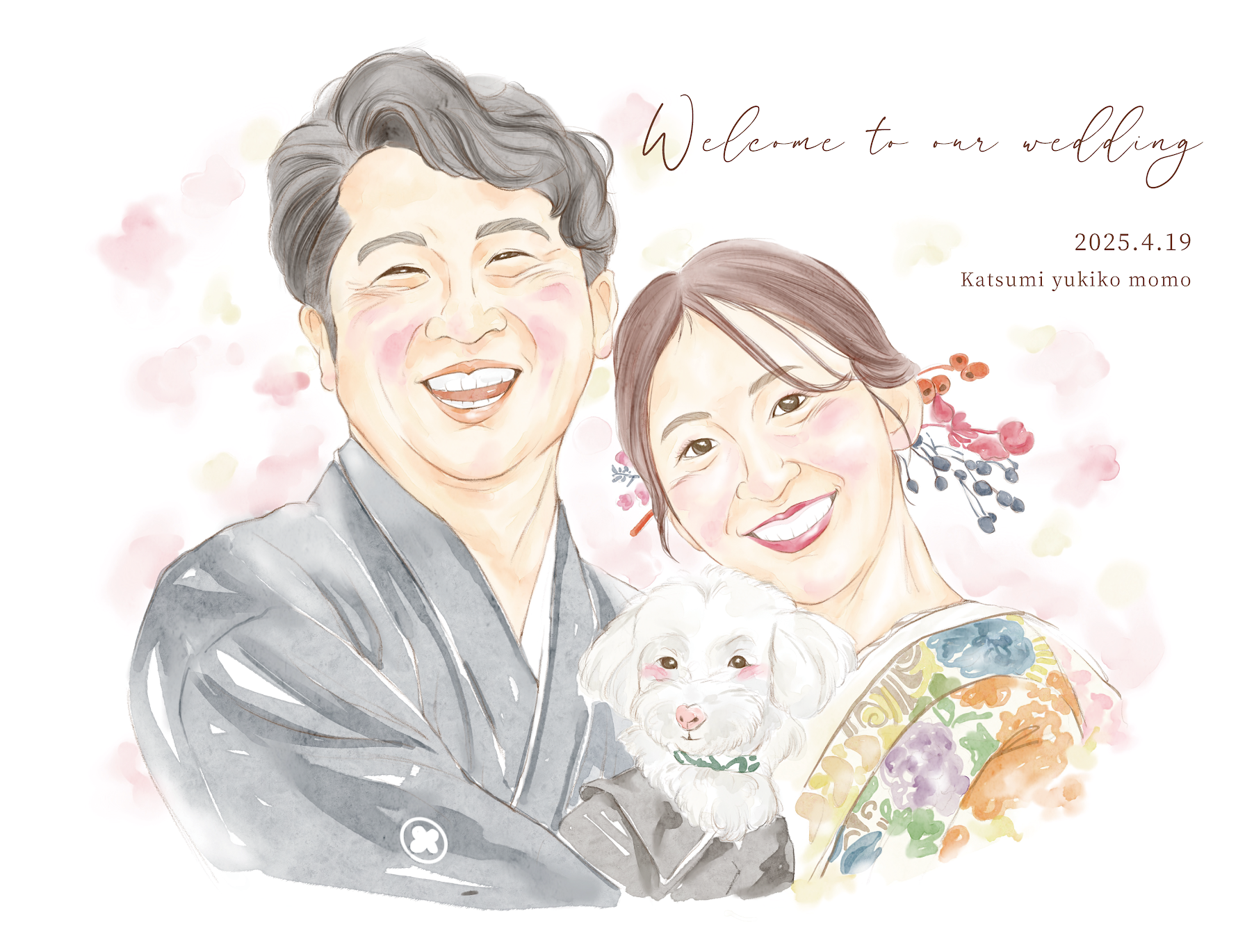 ウェルカムボード・入籍結婚祝い人気の似顔絵プレゼント | おしゃれで