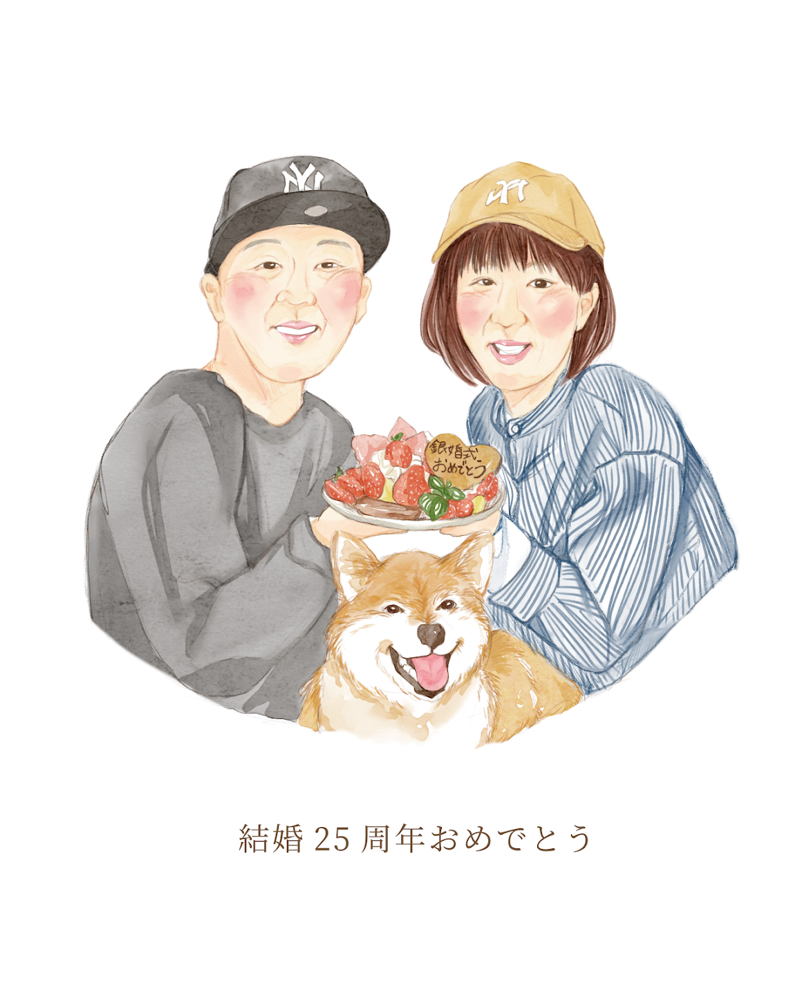 誕生日ケーキ　似顔絵