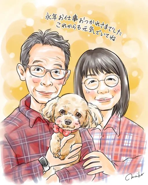 かわいさ満点！ペットと一緒の似顔絵ギフトアイデア