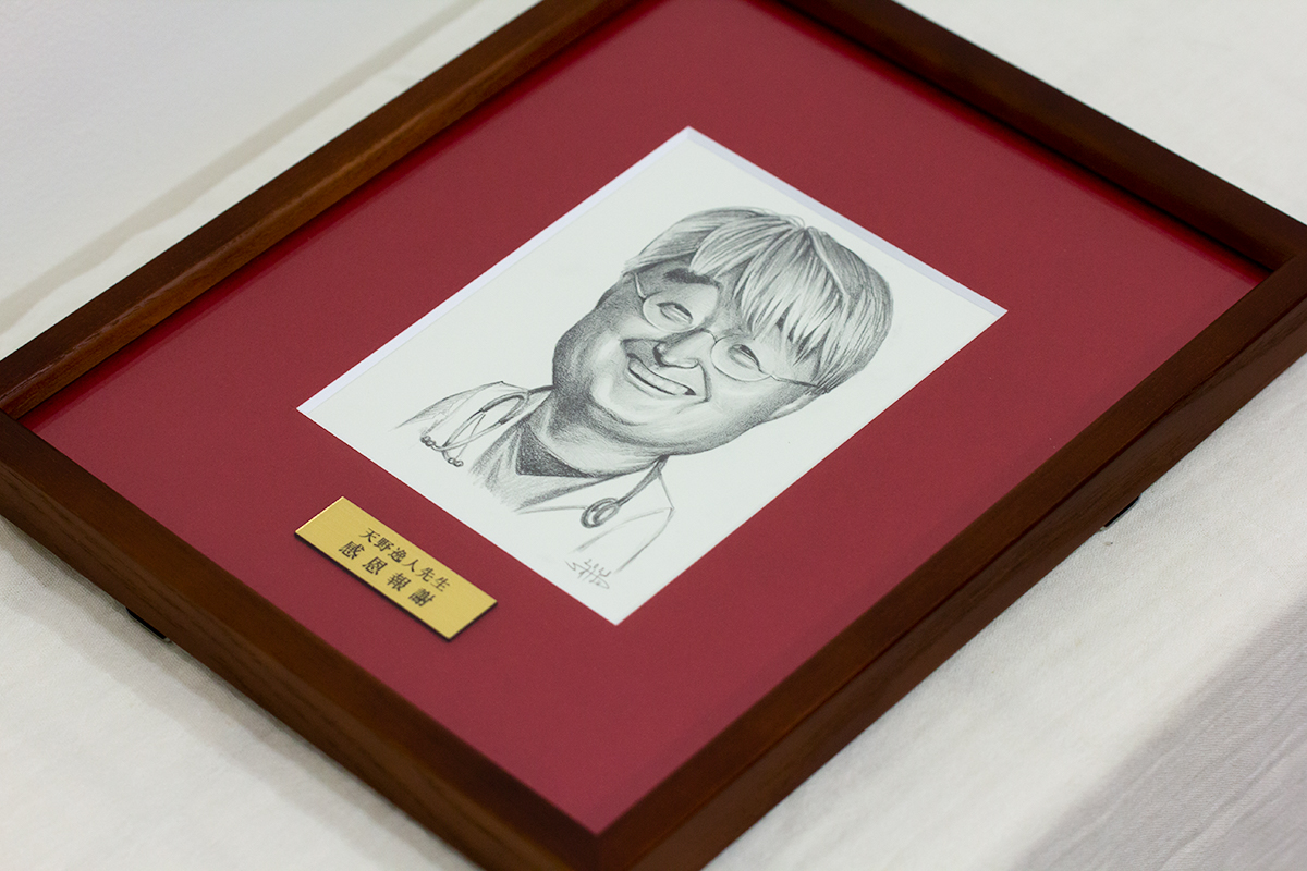 退職祝い　かわいい肖像画