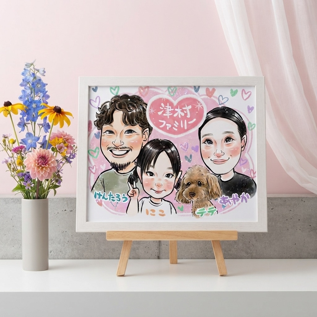 子供の記念日似顔絵