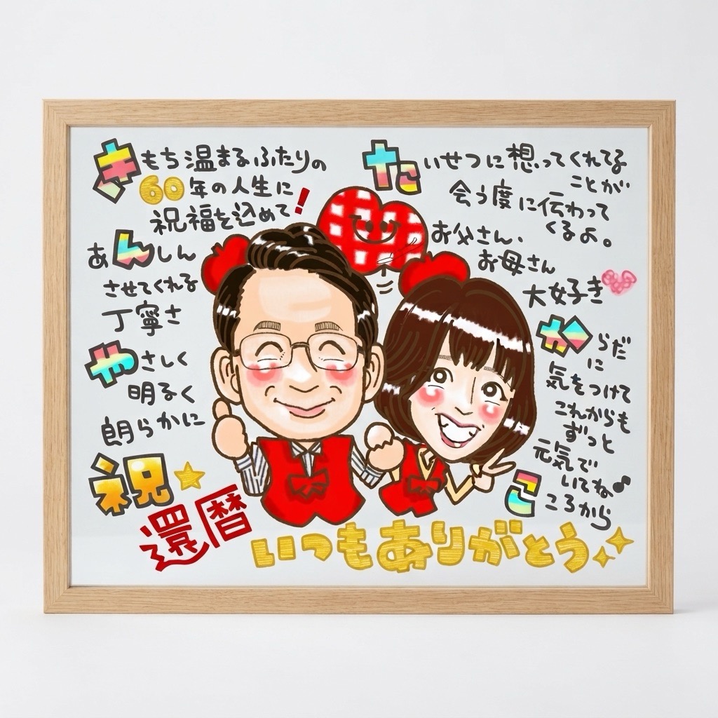 還暦祝い 似顔絵作品