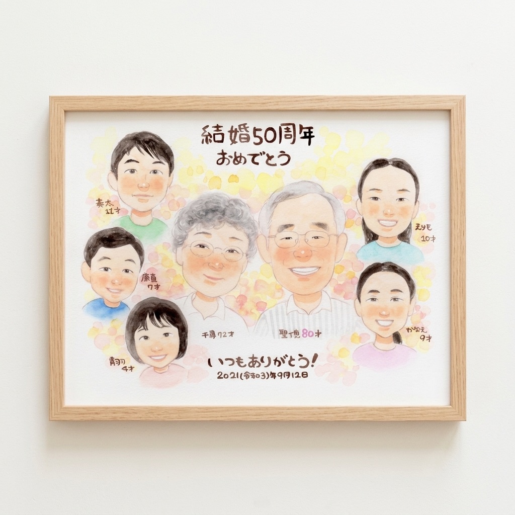 似顔絵グレイトフルワンズの作品例