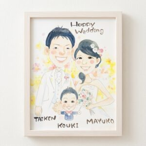 ウェルカムボード 似顔絵のギフト