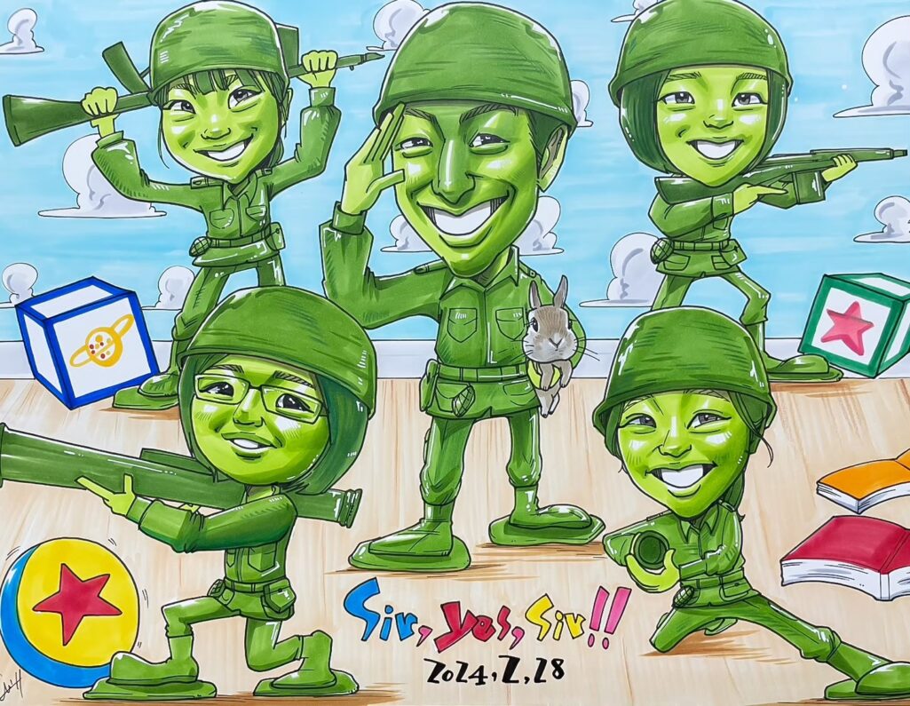 還暦祝い 60歳 誕生日 プレゼント 似顔絵 両親 サプライズ 家族 ハッピーエンジェル