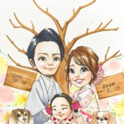 似顔絵ウェディングツリー