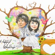 似顔絵ウェディングツリー