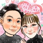カップル　似顔絵
