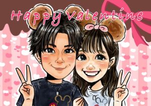 上月のきらきら似顔絵