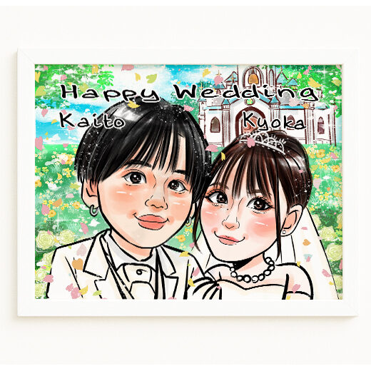 カップルの似顔絵プレゼント 記念日や誕生日に｜上月のきらきら似顔絵