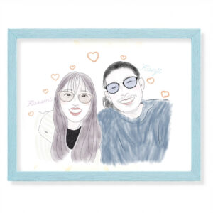 カップルの似顔絵