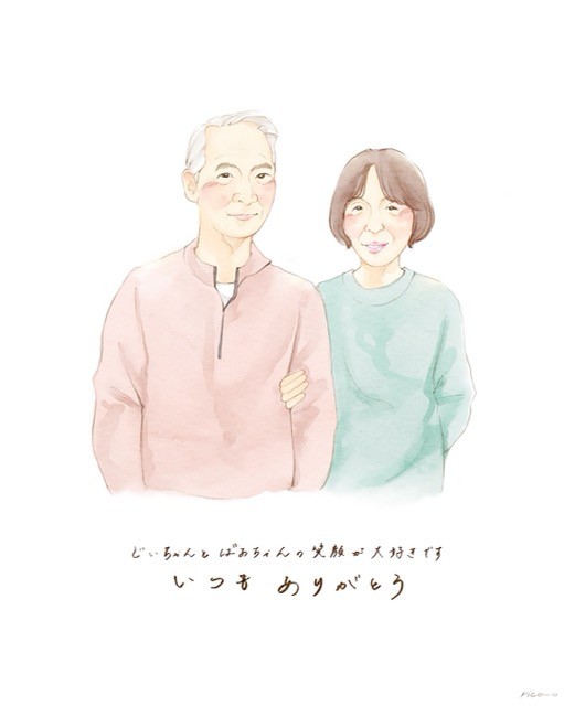 銀婚式似顔絵 制作事例3