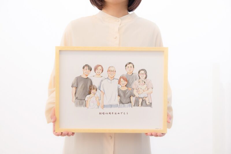 Lサイズの額装イメージ 内寸37.8×28.7cm