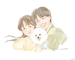 結婚記念日 似顔絵